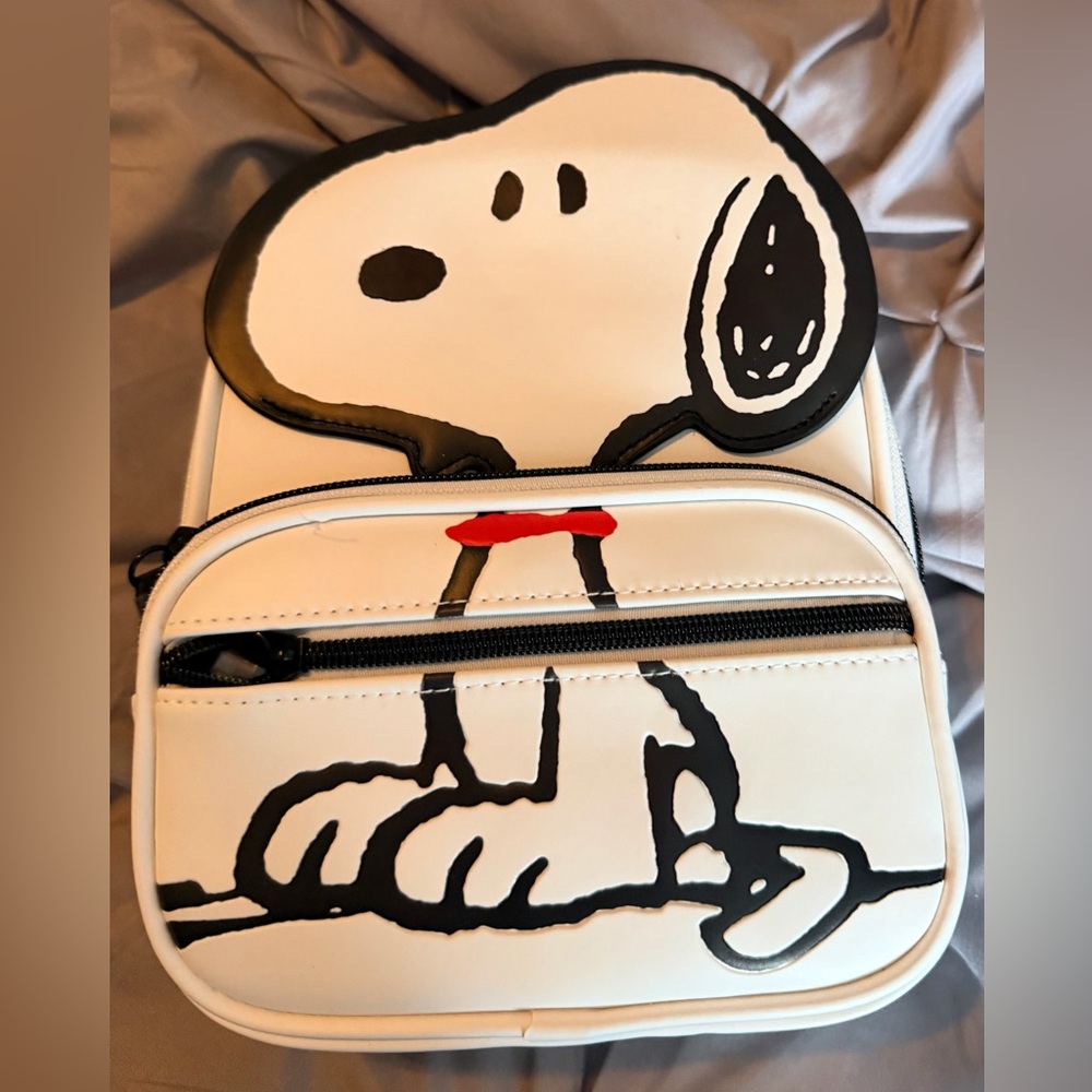 Snoopy White and Black Backpack